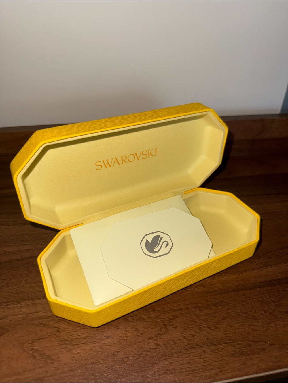 Brand new Swarovski Yellow & Cream 
Eyewear Case